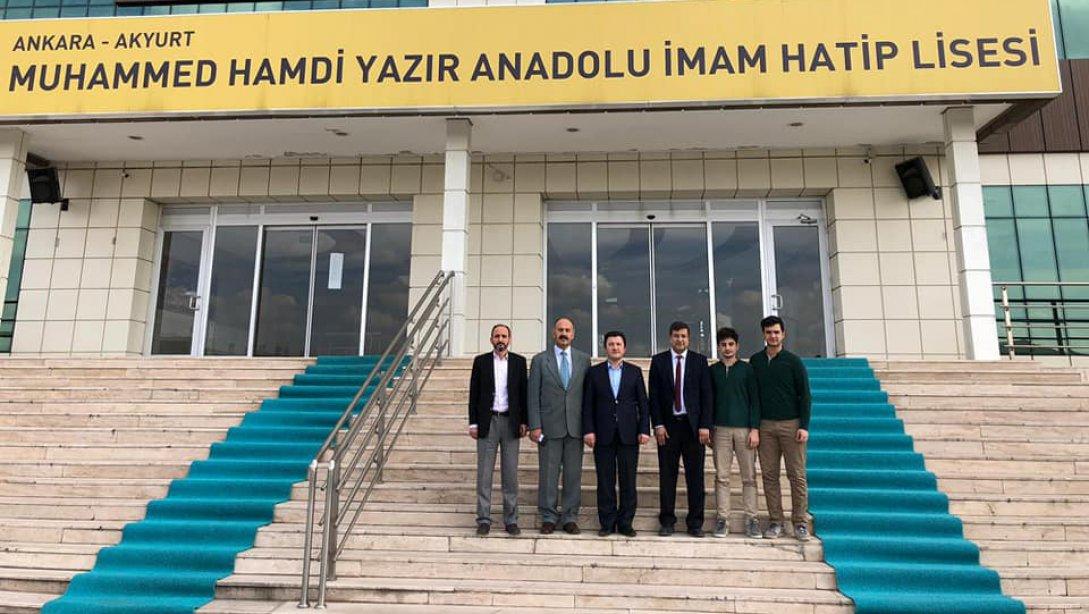 Gençlik ve Spor Bakanlığı Müşaviri ile Proje Okulu olan Muhammed Hamdi Yazır Anadolu İmam Hatip Lisesini Ziyaret